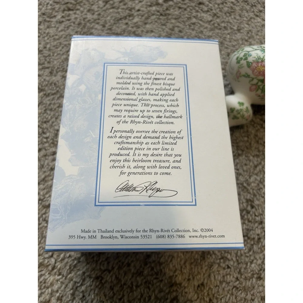 Rhyn Rivet‎ Fine Porcelain Hand Painted Holiday Ornament